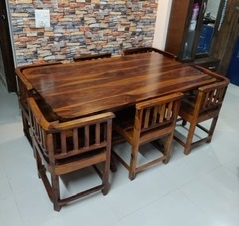 Solid wood dining table
